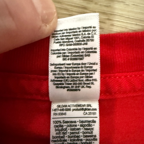 American Apparel Kilo Adverts Firearms Graphic Tee Red Regular - Picture 7 of 9